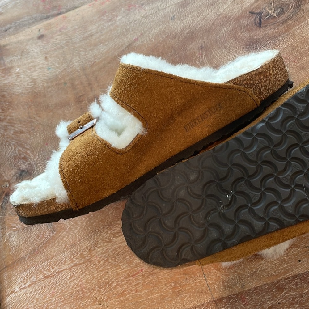 Birkenstock Kids Sandals in Brown and White